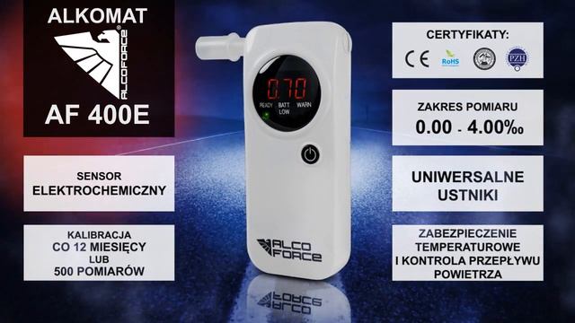AlcoForce AF400E alkomat elektrochemiczny смотреть онлайн