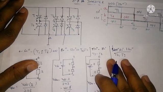 3-phase inverter With 120 degree mode operation (#IN TELUGU) смотреть онлайн
