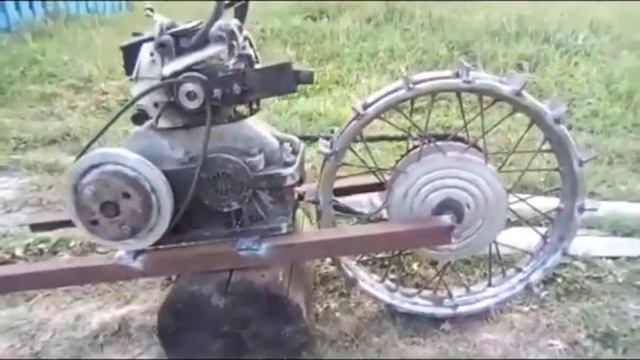 мотоокучник примерка двигателя. смотреть онлайн