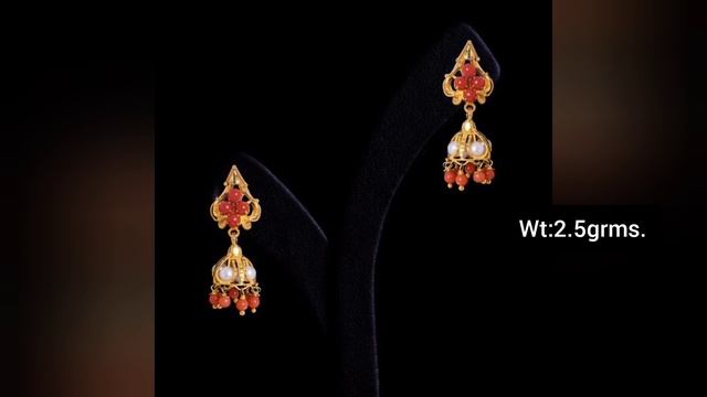 daily wear earrings with weight. 1.5 -3 grams only. #dailywearearrings. смотреть онлайн