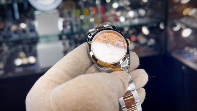Часы женские Rolex DateJust бежевый смотреть онлайн