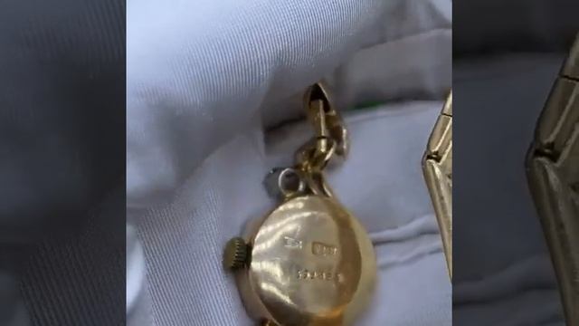 Старозаводские часы с якутскими бриллиантами проба 583 Вес 27,58г смотреть онлайн