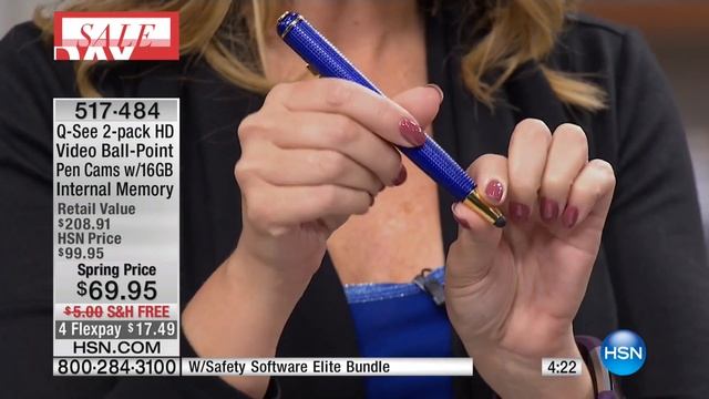 QSee 2pk HD Video BallPoint Pen Cams w/16GB Memory смотреть онлайн