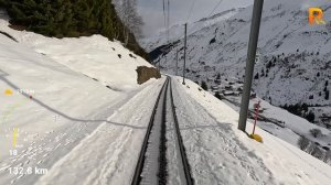 Glacier Express Андерматт - Дисентис-Мустер (железная дорога Маттерхорн-Готард, Швейцария)! 4К 60fps