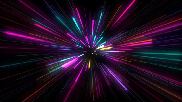 Abstract Background Flying Neon Rays Effect Teleportation Travel Space 4K смотреть онлайн