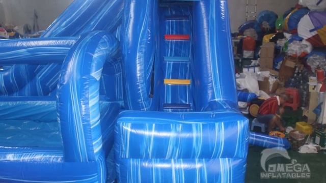 15FT Marble Blue Helix Water Slide смотреть онлайн