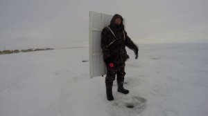 Удобная защита от морозного ветра.  Шторка! Зимняя рыбалка Юрия Философа.