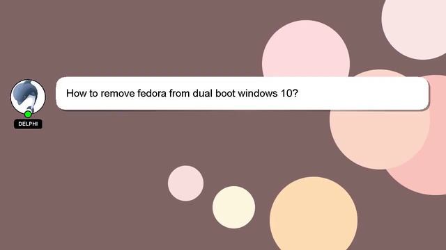 How to remove fedora from dual boot windows 10? смотреть онлайн