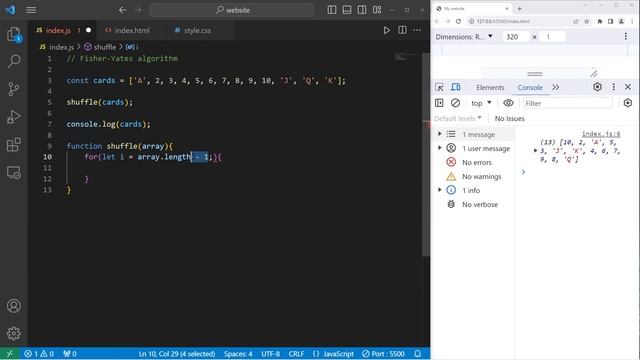How to SHUFFLE AN ARRAY in 4 minutes _50 смотреть онлайн