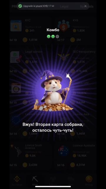 Новое комбо от Hamster Kombat 30.06.2024 скорее забирай награду #hamsterkombat #хомяк смотреть онлайн