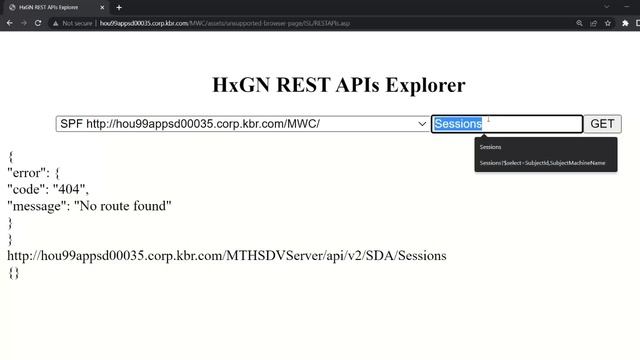 HxGN REST APIs Explorer смотреть онлайн