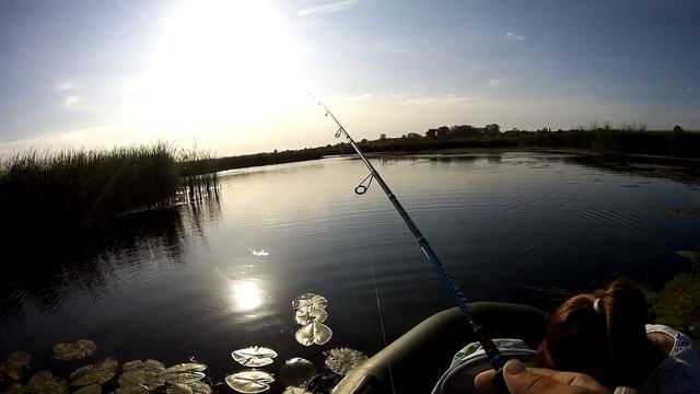 Семейная рыбалка. Прогулка по речке. смотреть онлайн