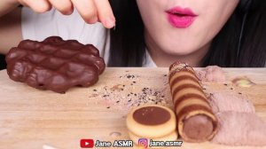 ASMR CHOCOLATE DESSERTS *CHOCOLATE BANANA DIPPIN' DOTS, CHOCOLATE ICE CREAM, WAFFLE 먹방 JANE ASMR 제인