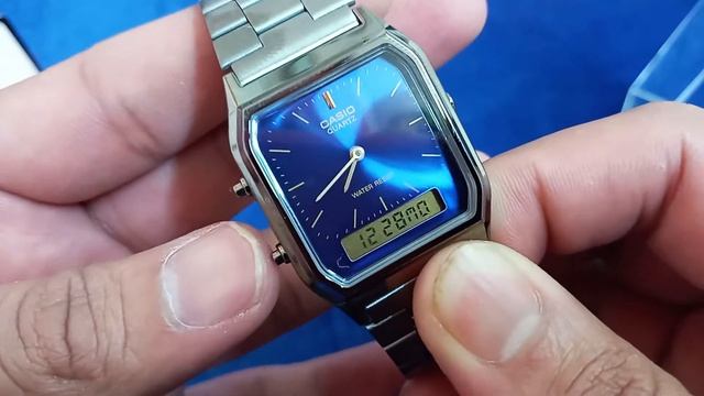 Casio Aq-230gg-2adf Vintage | Casio Vintage Dual Time | Full Demo