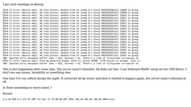 DevOps & SysAdmins: Ext4 self errors after some time on CentOS 5.8 64-bit (2 Solutions!!) смотреть онлайн
