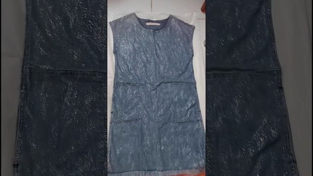 Diy vestido jeans com efeito prata fácil, feito com glitt #customização смотреть онлайн