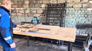 Рейсмусовый стол  из фрезера для выравнивания слэбов .