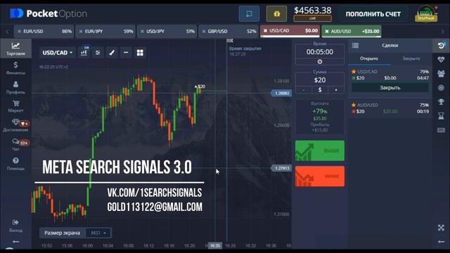 META Search Signals 3 0 - Профит 83$ за 60 минут торговли! Торговый робот! смотреть онлайн