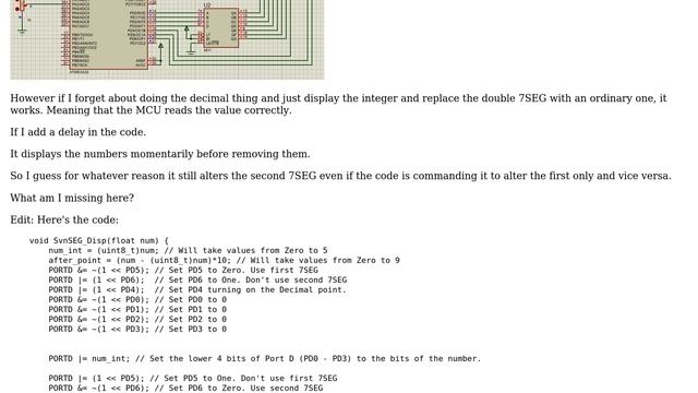 How to use a double 7 segment with atmega32? смотреть онлайн