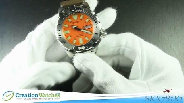 Seiko Divers Automatic Orange Monster SKX781K SKX781 200m Men's Watch смотреть онлайн