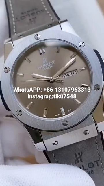 Hublot Fine Men's Mechanical Watch Grey Silver смотреть онлайн