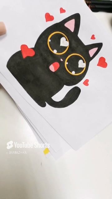 Новая коллекция ЧЁРНЫЙ КОТ 🐈 рисую на работе 😉 бумажные сюрпризы на заказ #бумажныесюрпризы #бс