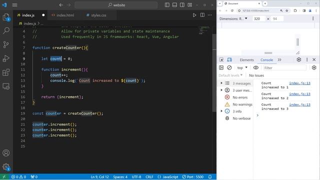 Learn JavaScript CLOSURES in 10 minutes _52 смотреть онлайн
