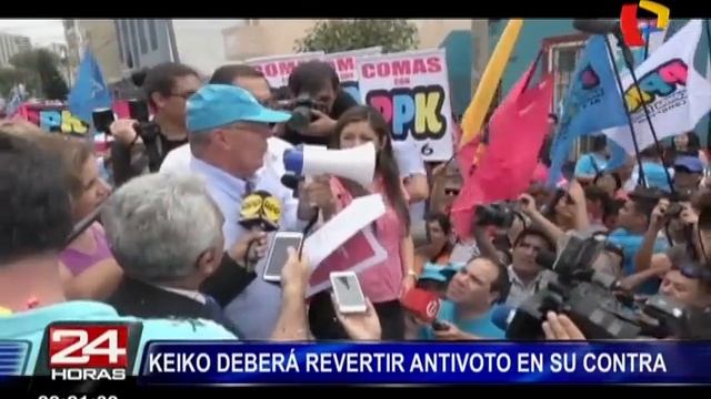 Keiko Fujimori deberá revertir voto en su contra para la segunda vuelta смотреть онлайн