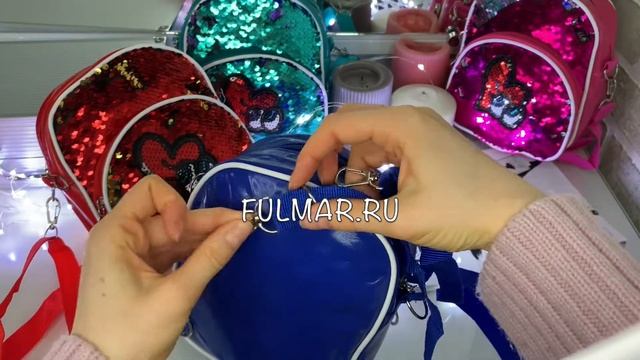 рюкзак-сумка детская в пайетках смотреть онлайн