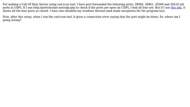Port Forwarding UDP ports not working смотреть онлайн