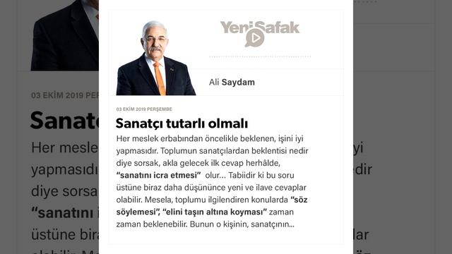 Ali Saydam - Sanatçı tutarlı olmalı - 03.10.2019 смотреть онлайн