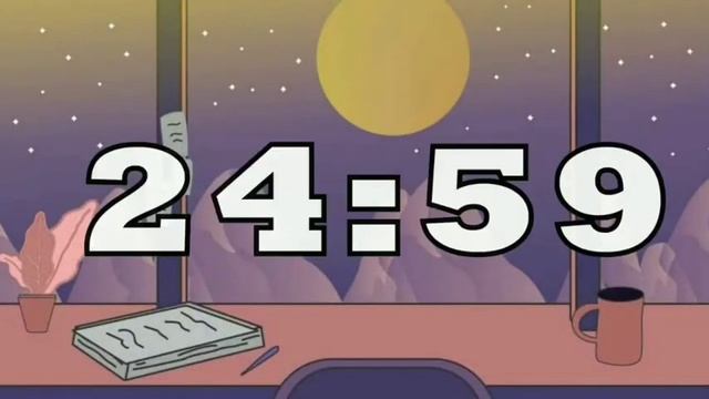 Study timer|| Pomodoro Timer - for night owl studymates ♡ 2 hours смотреть онлайн