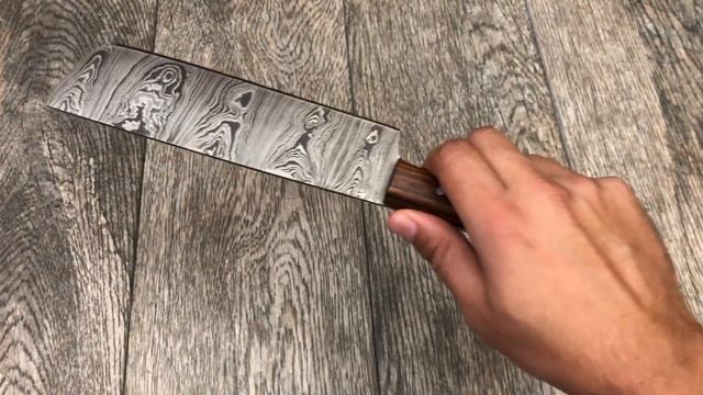 ASH K98 Damascus Steel Custom Handmade Kitchen Chef Vegetable knife 12 смотреть онлайн