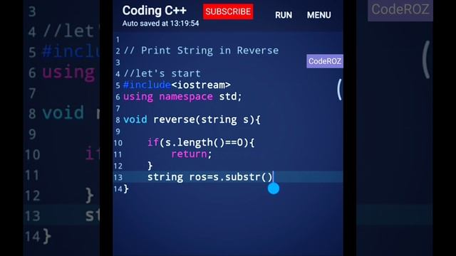 #70 Recursion : Reverse a string using C++ | c++ tutorial #shorts смотреть онлайн