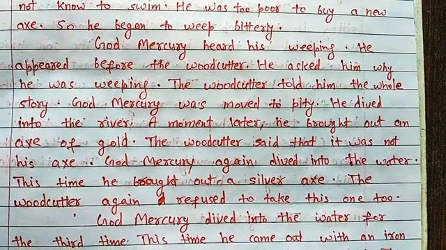 Story writing for class 10th God mercury & the Woodcutter in Eng with word meaning | By No Principa смотреть онлайн