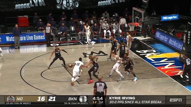 Kyrie Irving Dunks Over Hernangomez After NASTY Spin Move & Nets Bench Goes Crazy смотреть онлайн