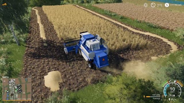 🟢 Farming Simulator 2019 Енисей 950 и камаз на уборке смотреть онлайн