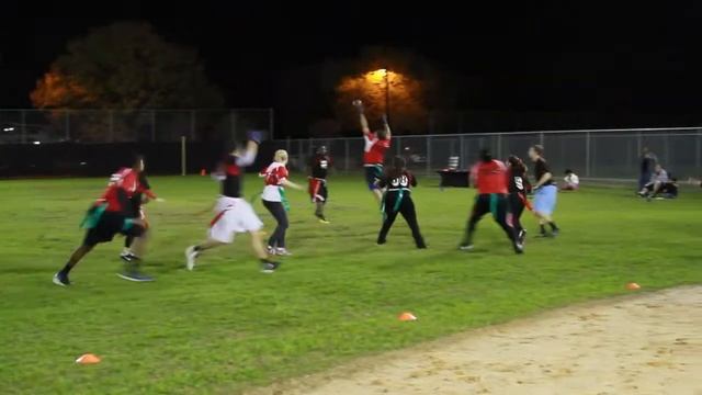 Flag Football February 13 2014 Black Mamba vs Red Vipers Aubrey catches his tipped pass & runs смотреть онлайн