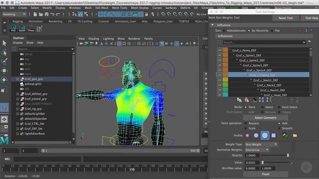 Weighting a Human Shoulder in Maya смотреть онлайн