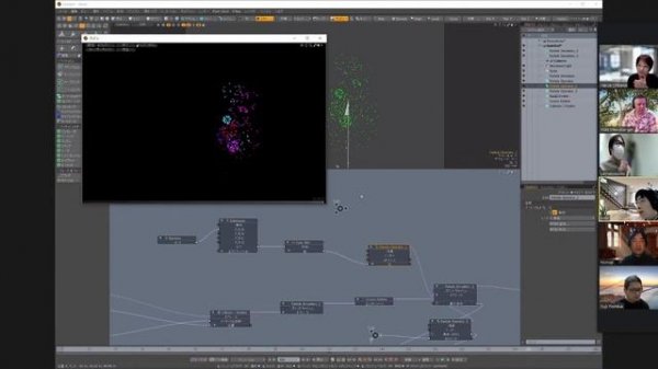 「MODOって？」第15回・パーティクルによる花火・パーティクルのコンストレイント・みたらし団子の表現