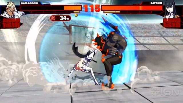 Kill la Kill The Game - Satsuki Kiryuin VS Ira Gamagori Gameplay смотреть онлайн
