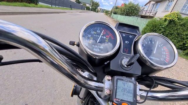 Motorbike Yingang Ogar 202 50cc max speed test - 58 km/h смотреть онлайн