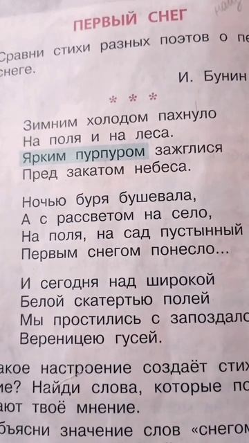 Иван Бунин. Первый снег. Зимним холодом пахнуло Чтение 2 класс Задавали в школе смотреть онлайн