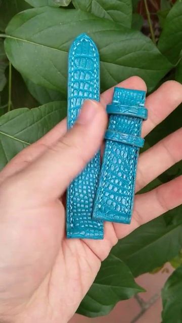 The Blue crocodile watch strap handmade from Hephakee смотреть онлайн