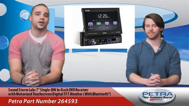 Sound Storm Labs 7" Single-DIN In-Dash DVD Receiver with Digital TFT Monitor (With Bluetooth®) смотреть онлайн
