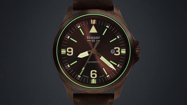 Traser® 108073 P67 Officer Pro Automatic Bronze Brown | ZEGAREK.NET смотреть онлайн