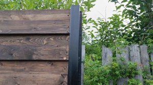 Горизонтальный забор из досок своими руками. 07.2024г.