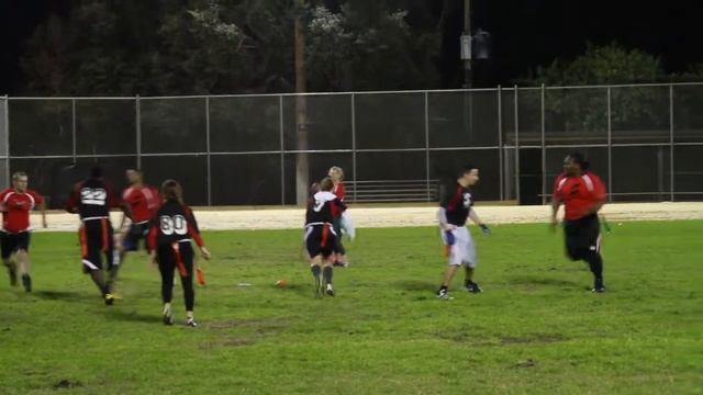 Flag Football February 13 2014 Black Mamba vs Red Vipers Amber throws INT to Aubrey смотреть онлайн