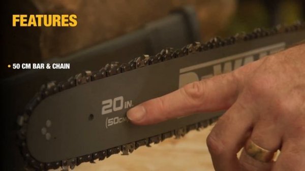 DeWalt 54V FlexVolt Brushless Cordless 50cm Chainsaw DCMCS575