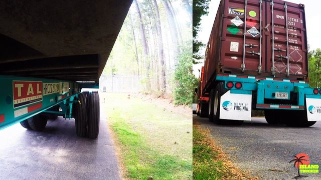 Balancing weight on a 20 ft container chassis смотреть онлайн